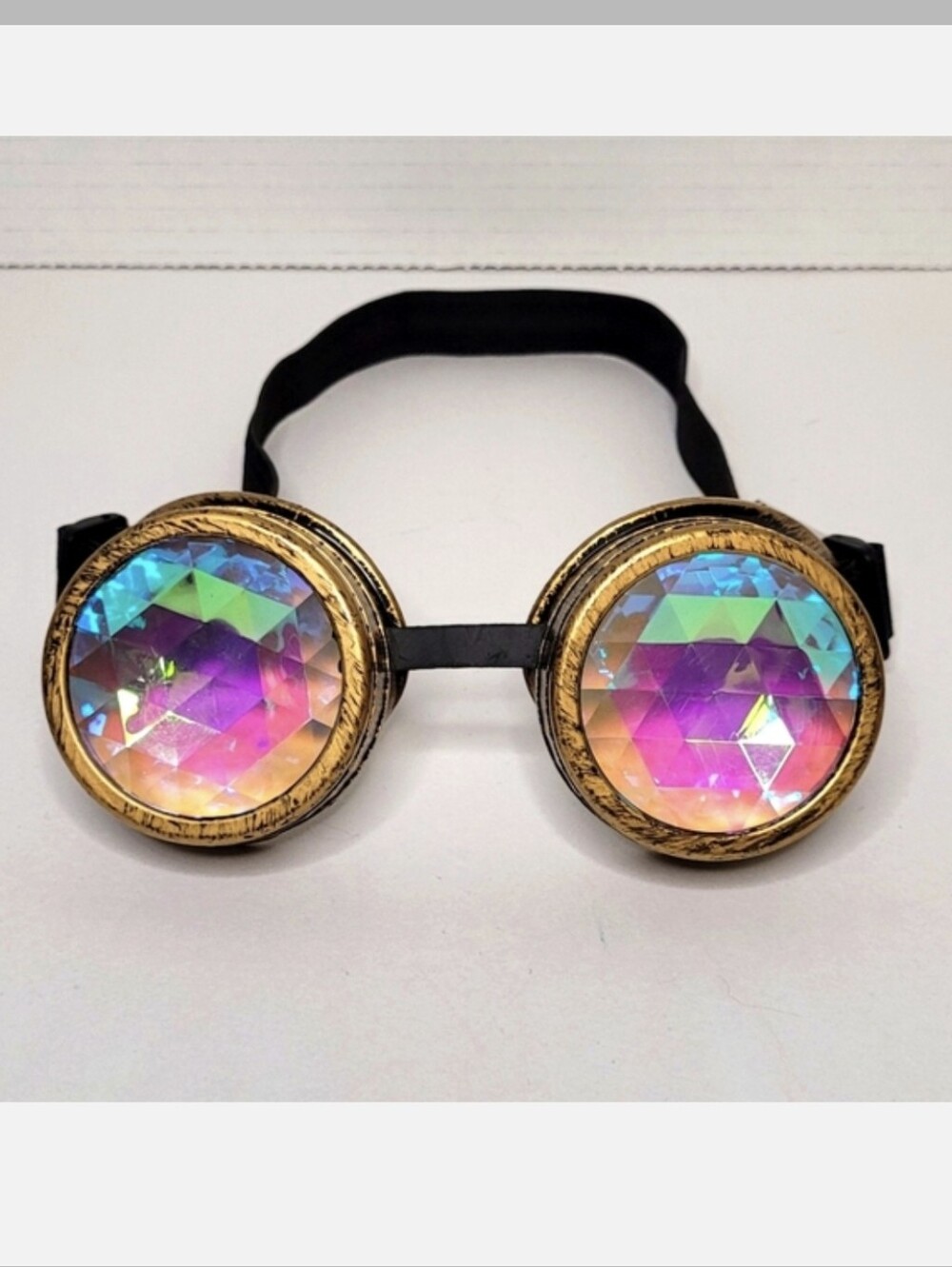 Iridescent Kaleidoscope Steampunk Goggles